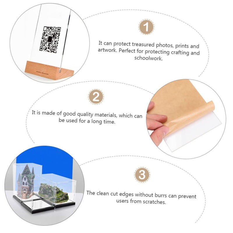 10 Pcs Clear Acrylic Sheets For DIY Crafts Home Decor Display Projects - Image 3
